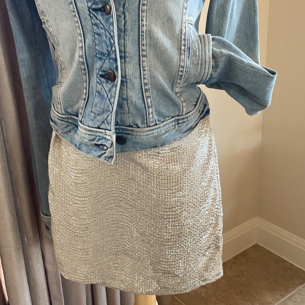 BCBGeneration Metallic Mini Skirt